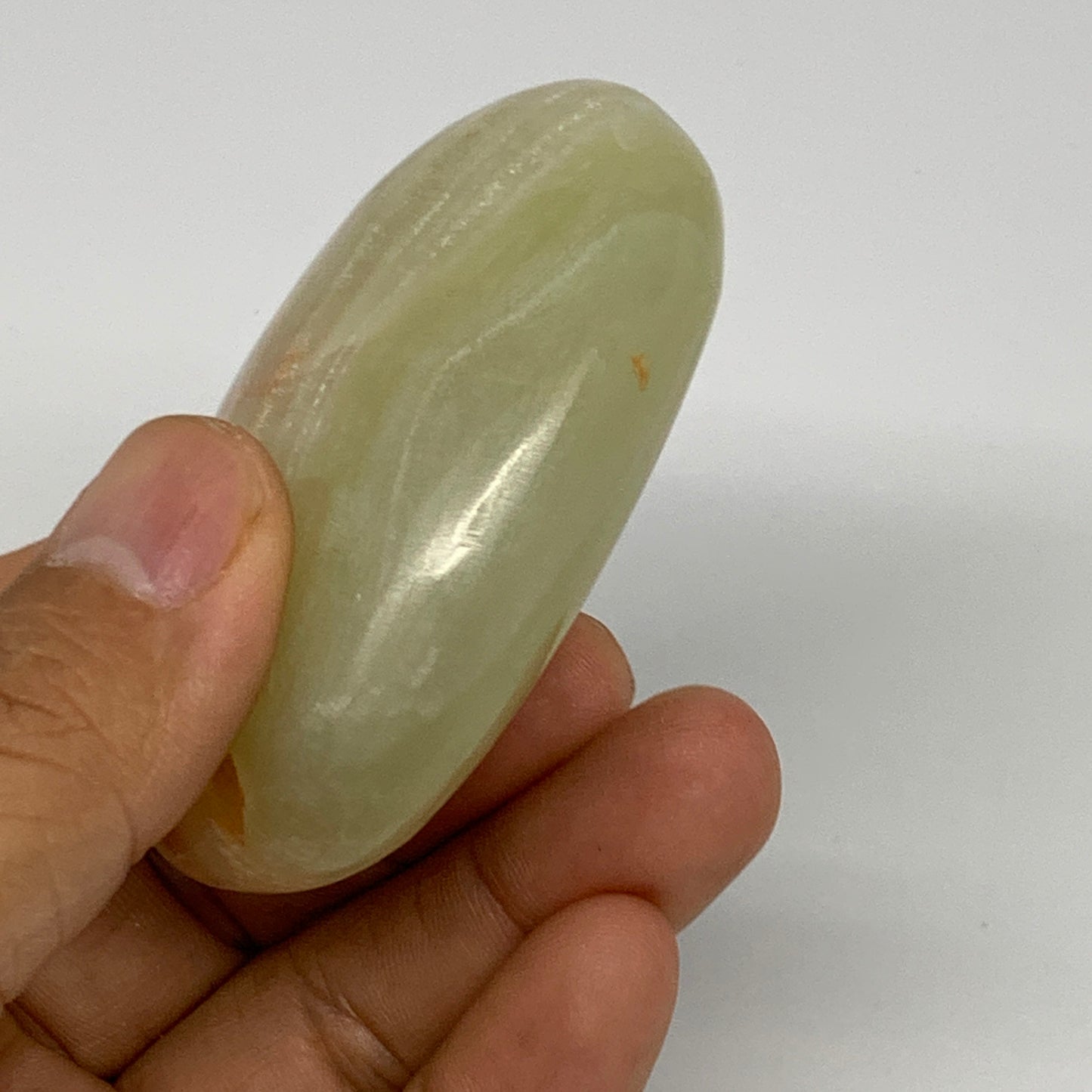 124.6g, 2.6"x1.8"x1.1" Natural Onyx Palm-Stone Reiki @Afghanistan, B24640