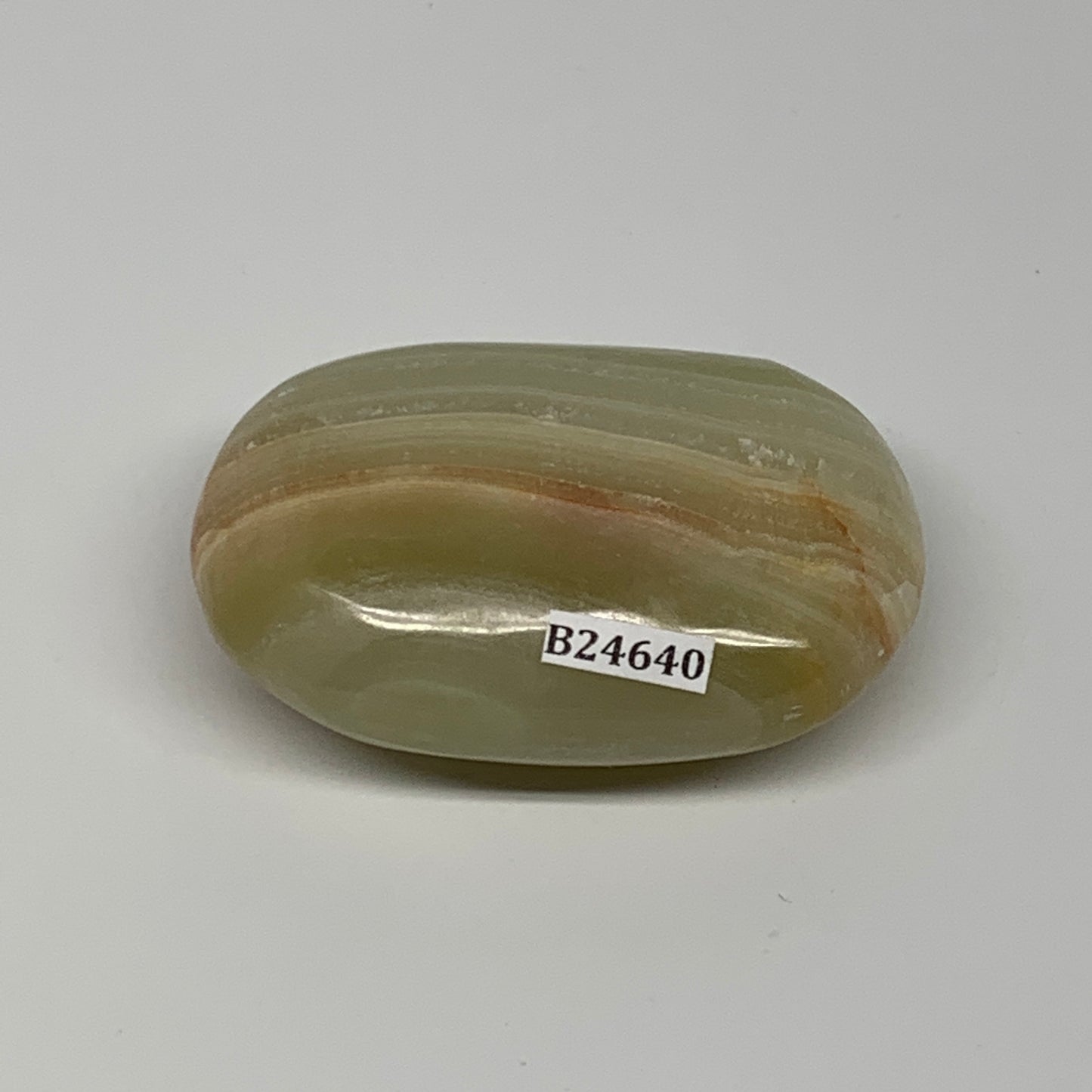 124.6g, 2.6"x1.8"x1.1" Natural Onyx Palm-Stone Reiki @Afghanistan, B24640