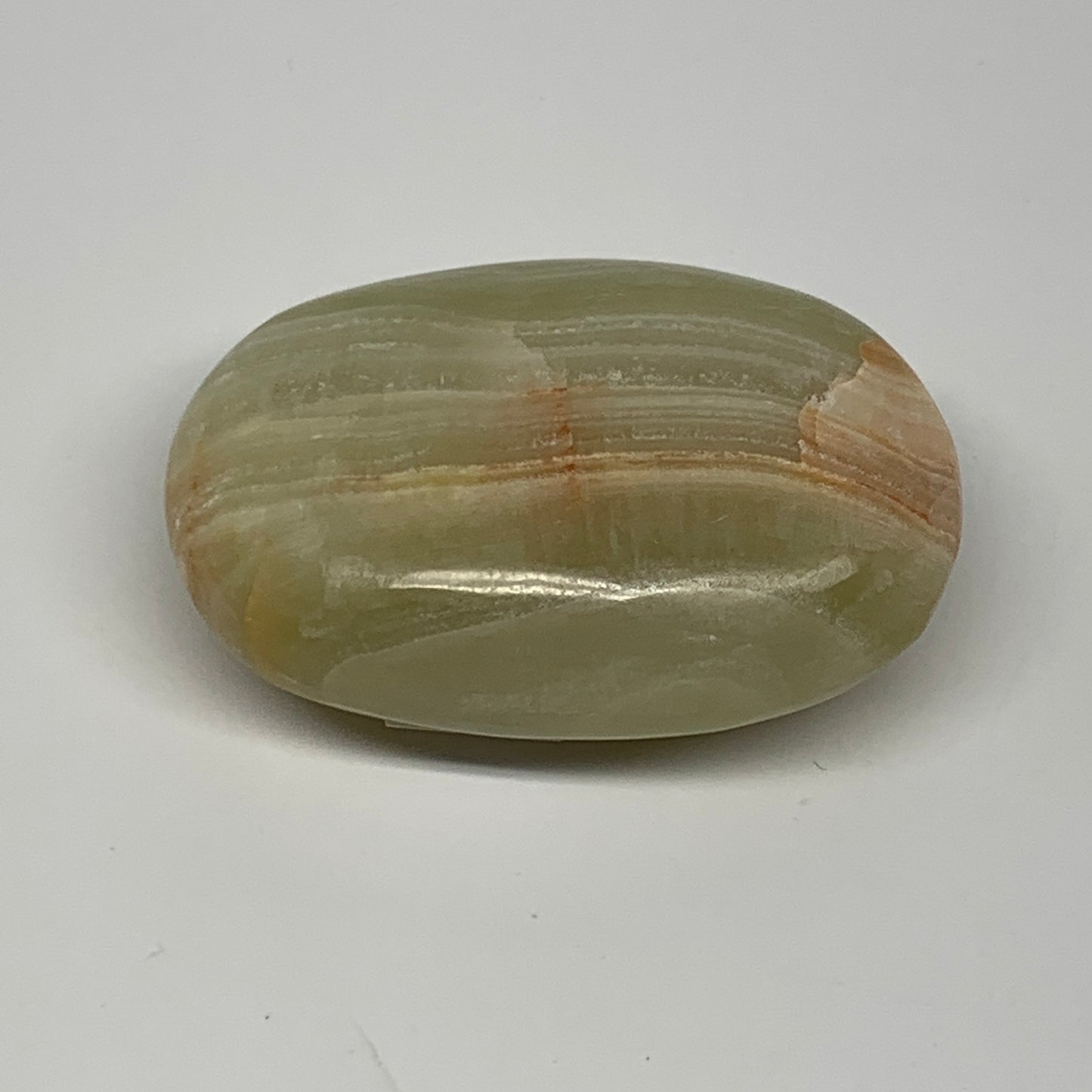 124.6g, 2.6"x1.8"x1.1" Natural Onyx Palm-Stone Reiki @Afghanistan, B24640