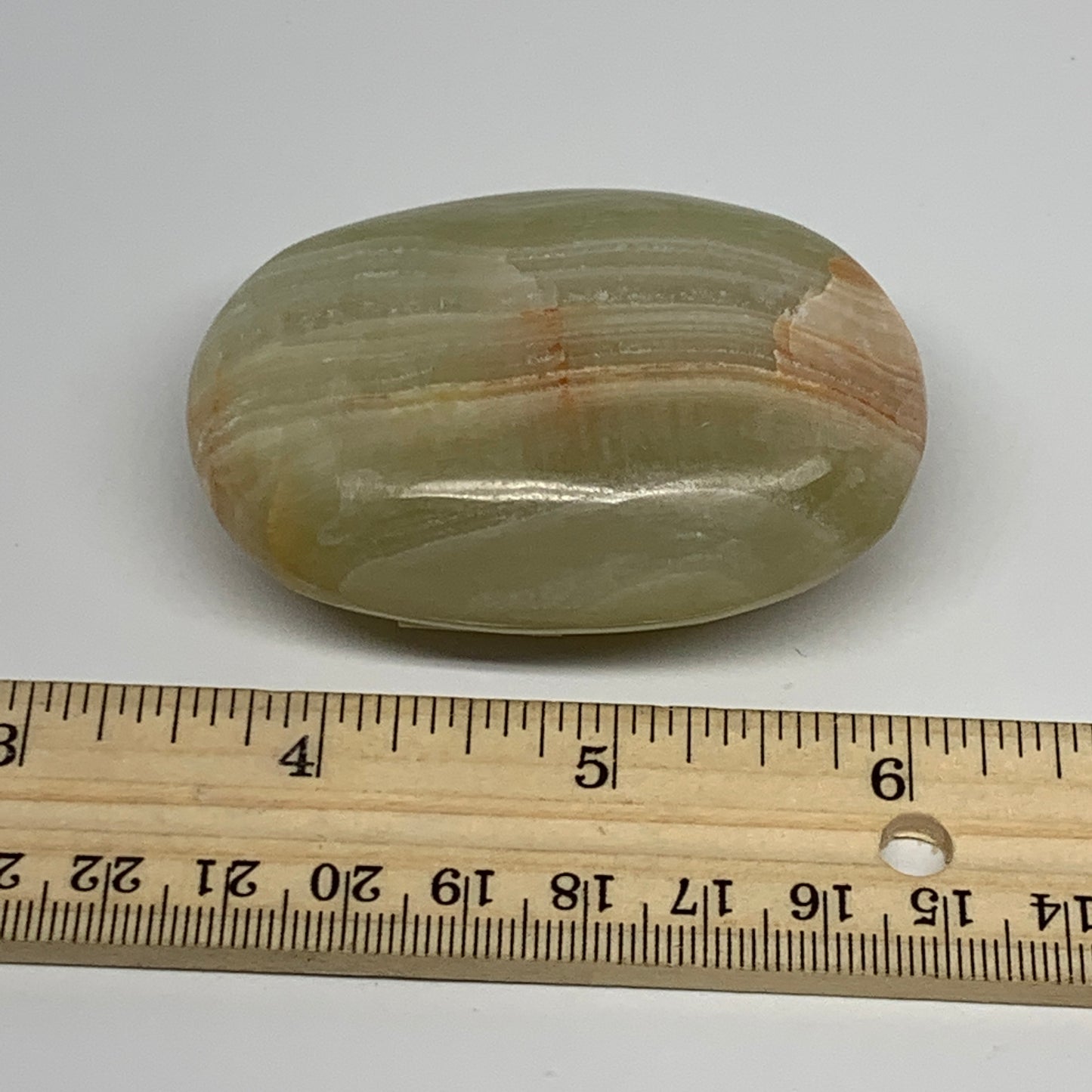 124.6g, 2.6"x1.8"x1.1" Natural Onyx Palm-Stone Reiki @Afghanistan, B24640