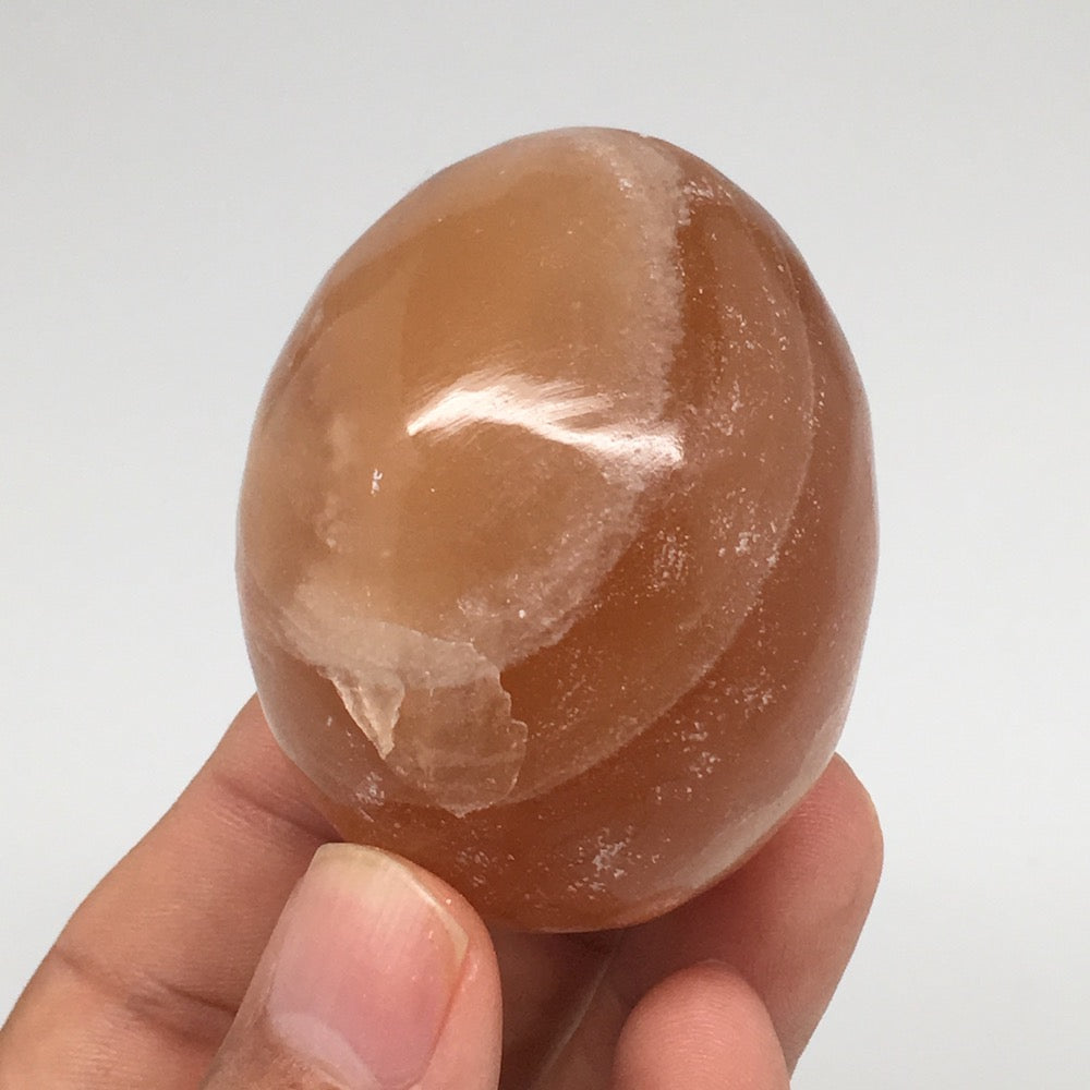 155.3g, 2.2"x1.7" Honey Color Onyx Polished Small Eggs from Morocco, MF3379