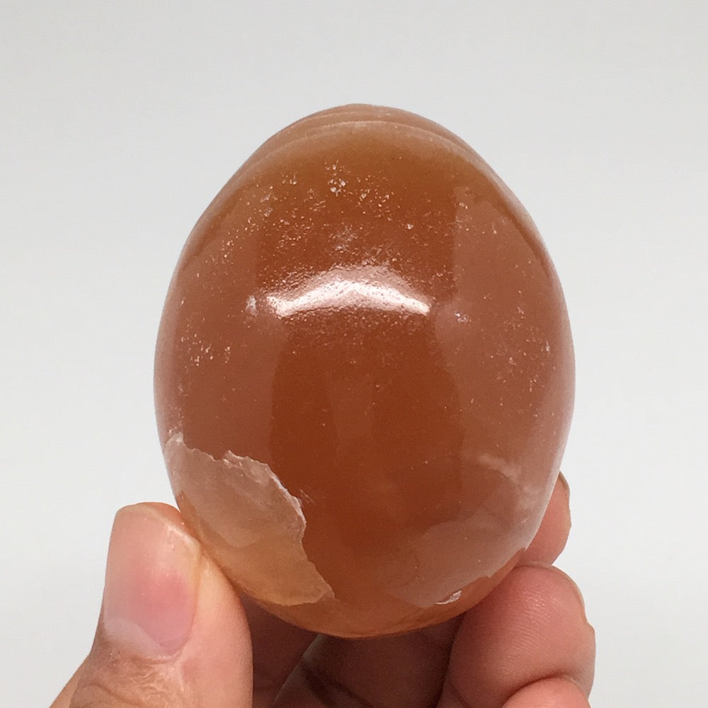 155.3g, 2.2"x1.7" Honey Color Onyx Polished Small Eggs from Morocco, MF3379
