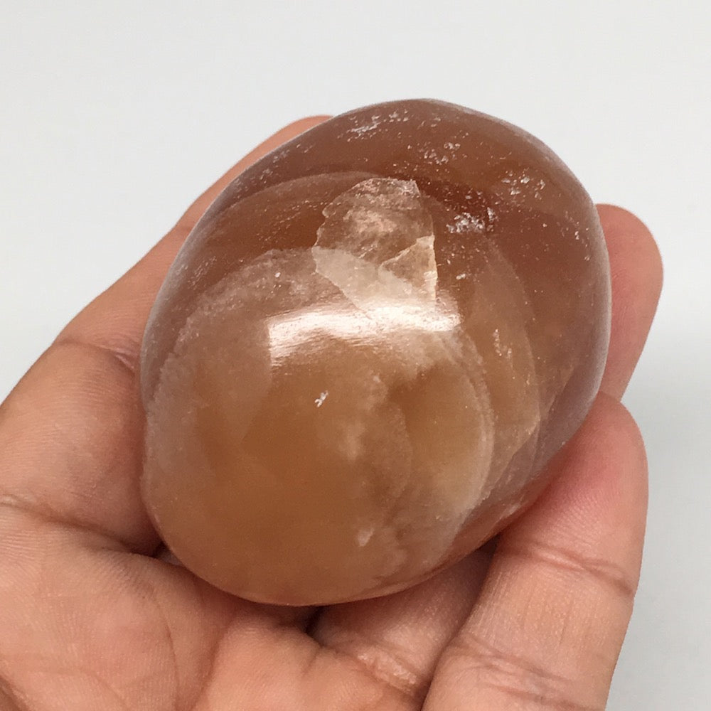 155.3g, 2.2"x1.7" Honey Color Onyx Polished Small Eggs from Morocco, MF3379