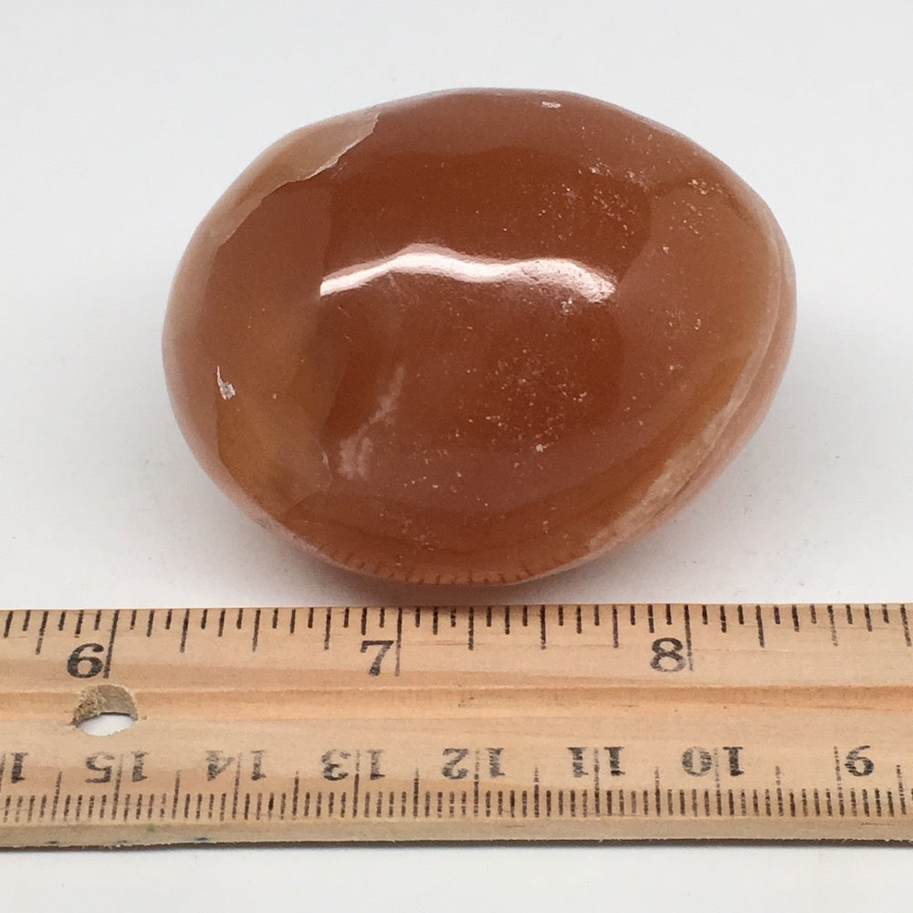 155.3g, 2.2"x1.7" Honey Color Onyx Polished Small Eggs from Morocco, MF3379