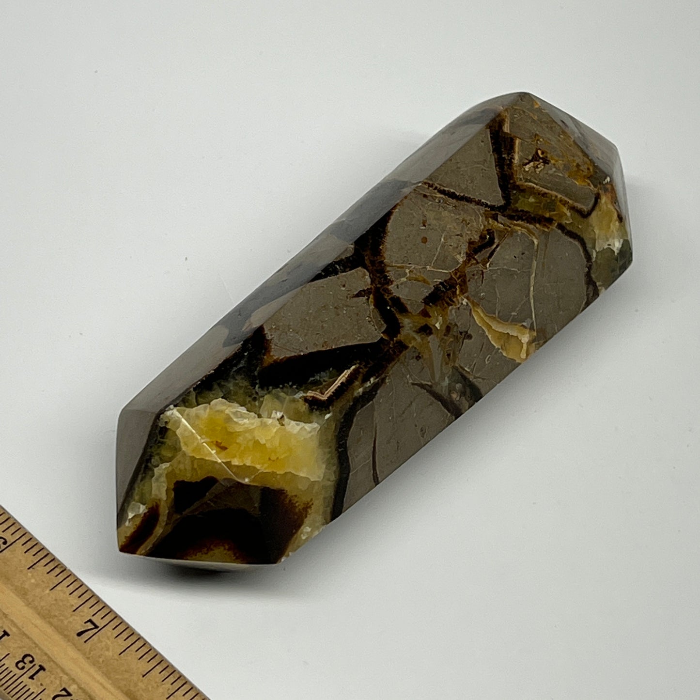448.9g,5.9"x1.8"x1.6"Natural Septarian Double Point Crystal @Madagascar, B19835