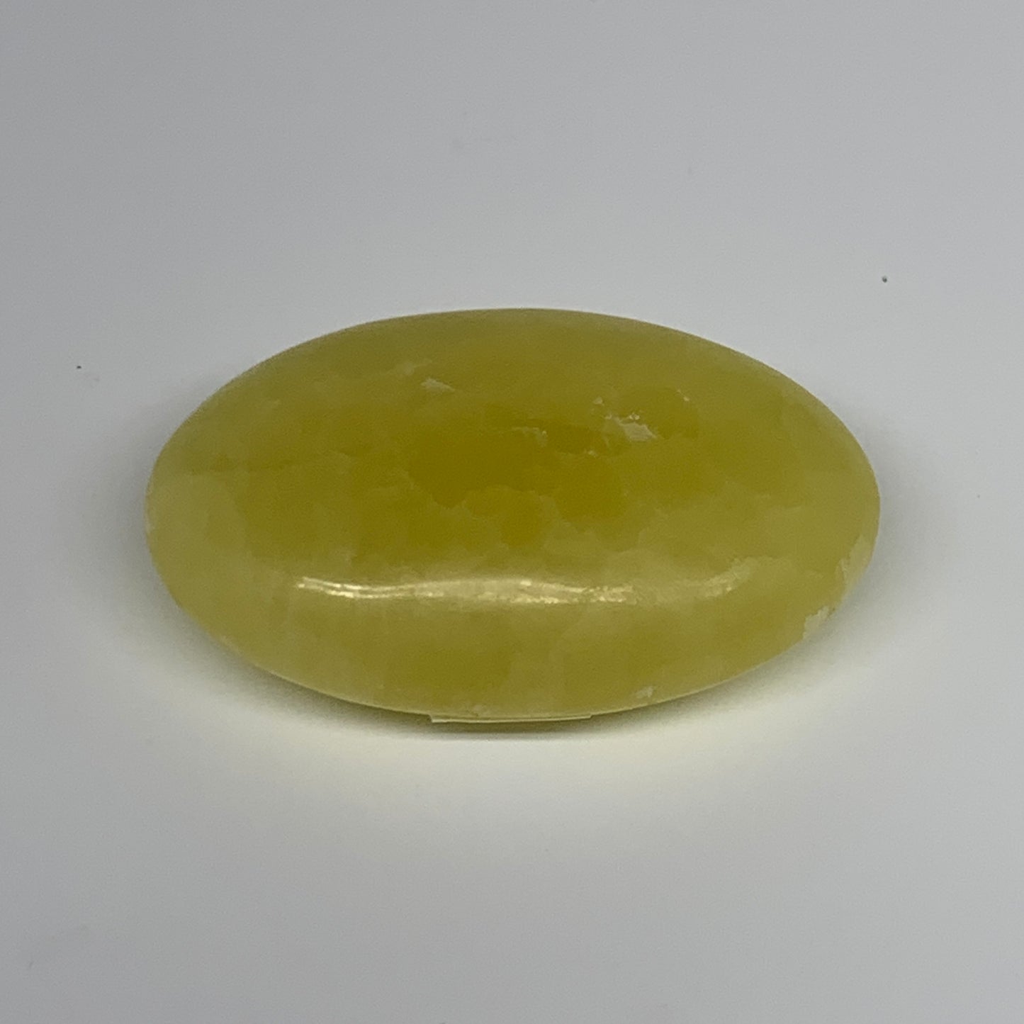 129g, 2.8"x1.9"x0.9", Lemon Calcite Palm-Stone Crystal Polished @Pakistan,B26431