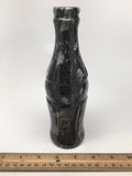 7.5" x 2.4" Black Fossils Orthoceras Coke Bottle Hand Carved Shiny Polish,MF1174