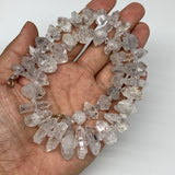 11-24mm, 42 Bds, 83.5g, Natural Terminated Diamond Quartz Beads Strand 16",DQ662