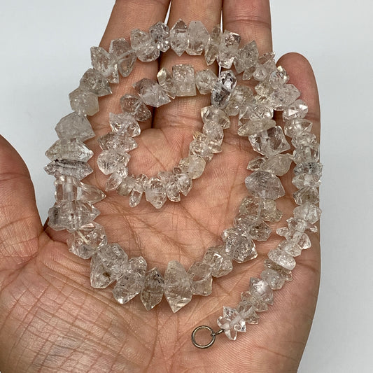 7-14mm, 76 Bds, 49g, Natural Terminated Diamond Quartz Beads Strand 16",DQ663