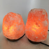 2x Himalaya Natural Handcraft Rough Raw Crystal Salt Lamp, 6.25"-7.5" Tall,XL122 - watangem.com