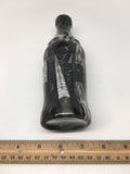 7.5" x 2.4" Black Fossils Orthoceras Coke Bottle Hand Carved Shiny Polish,MF1177