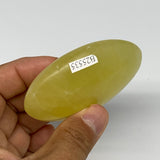 125.6g, 2.8"x2"x0.9", Lemon Calcite Palm-Stone Crystal Polished @Pakistan,B26435