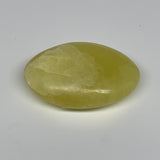 125.6g, 2.8"x2"x0.9", Lemon Calcite Palm-Stone Crystal Polished @Pakistan,B26435