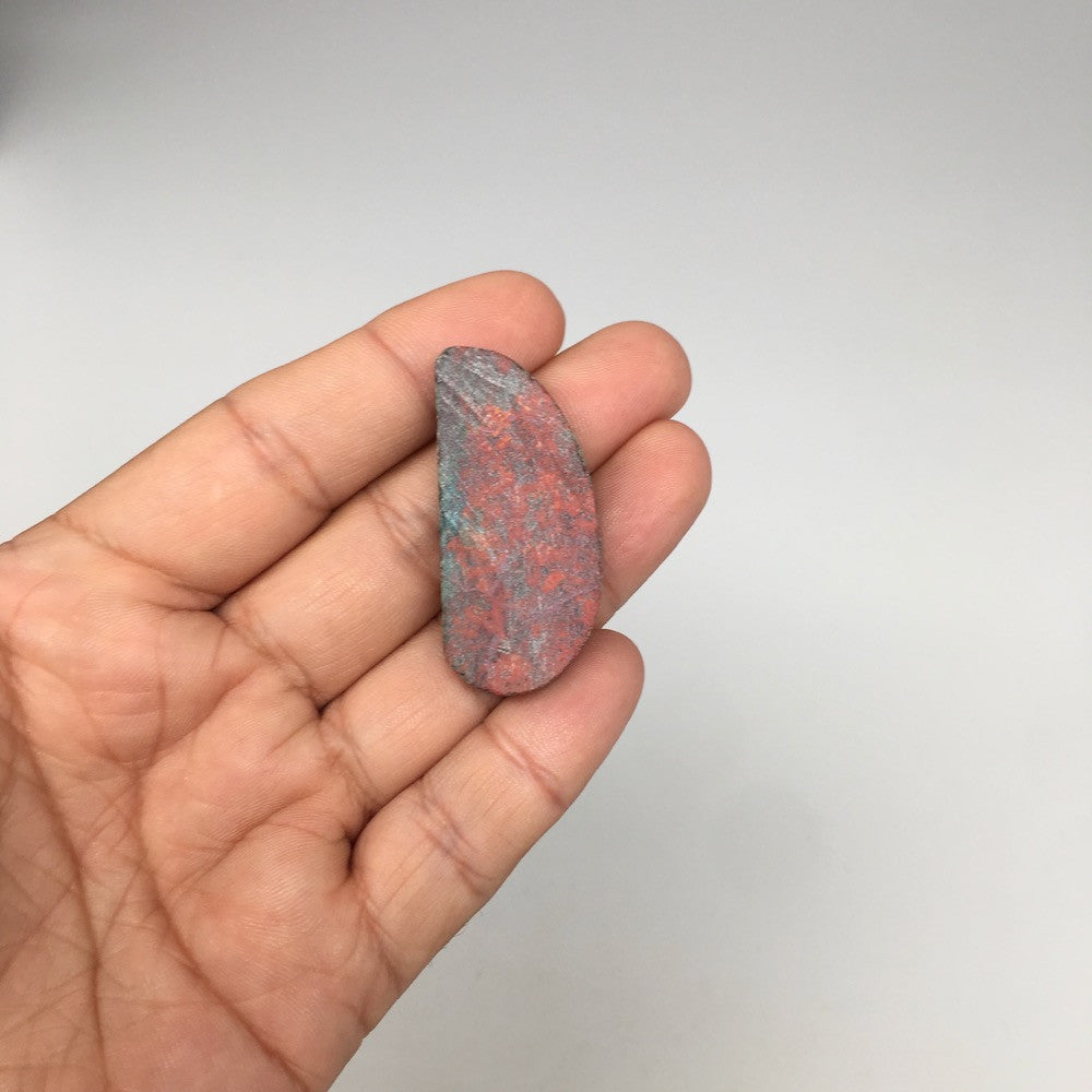12.9g, 1.7"x 0.8" Sonora Sunset Chrysocolla Cuprite Cabochon from Mexico,SC235 - watangem.com
