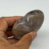 151.1g, 2.5"x2.7"x1" Orange Calcite Heart Gemstones from Madagascar, B17639