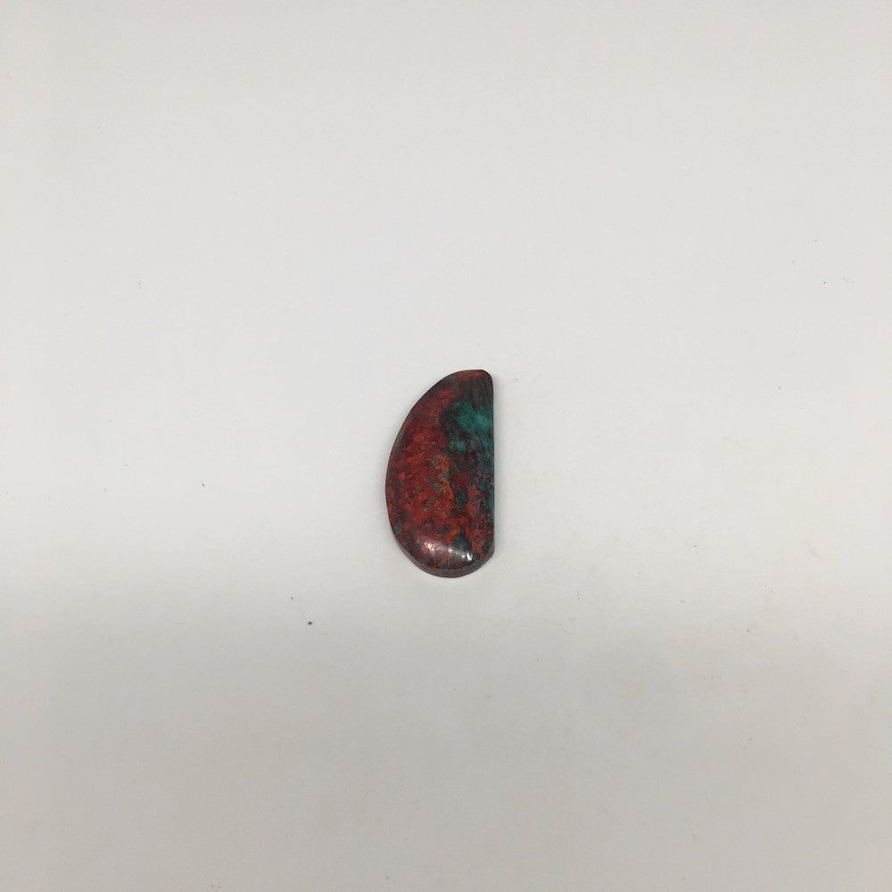 12.9g, 1.7"x 0.8" Sonora Sunset Chrysocolla Cuprite Cabochon from Mexico,SC235 - watangem.com