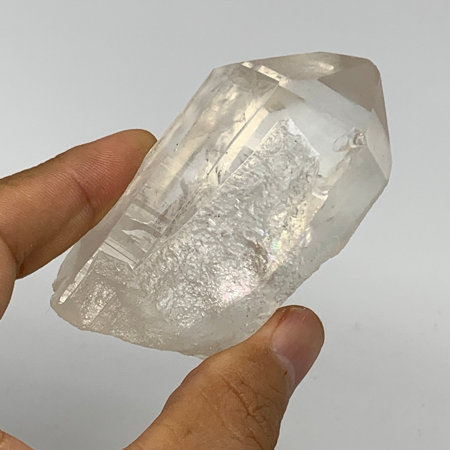 124.7g, 3.1"x1.6"x1.2", Lemurian Quartz Crystal Mineral Specimens @Brazil, B1920