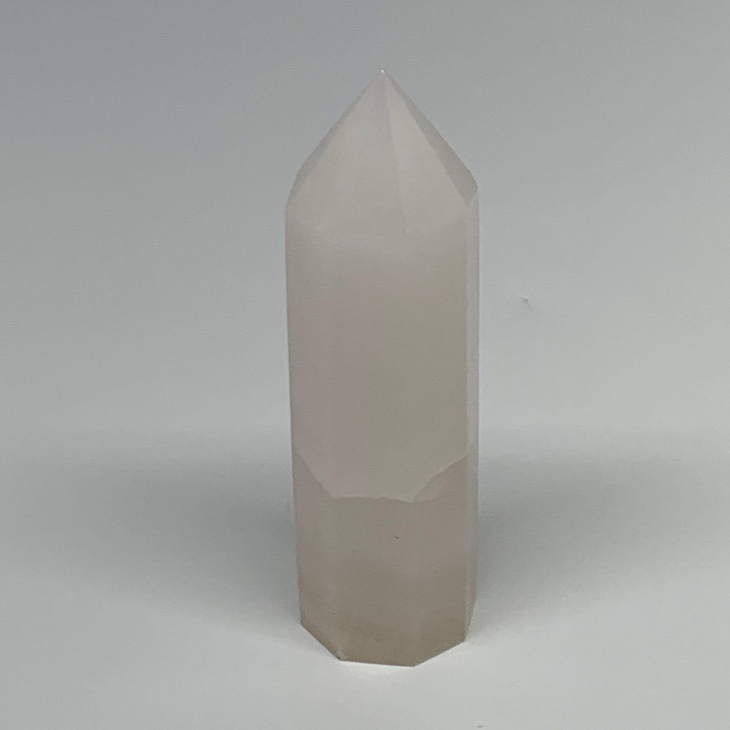 182.4g, 4.2"x1.2"  Pink Calcite Point Tower Obelisk Crystal, B23250