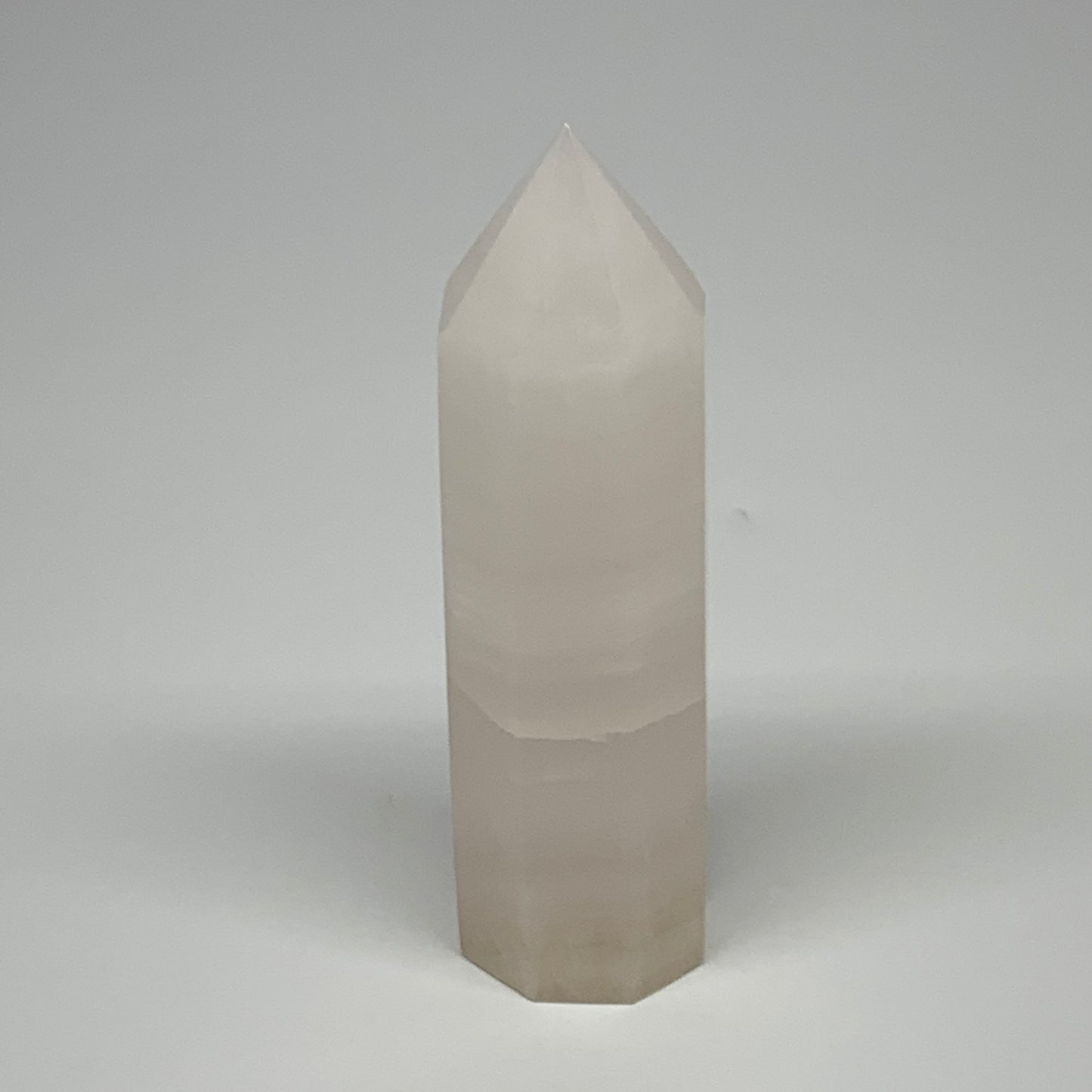 182.4g, 4.2"x1.2"  Pink Calcite Point Tower Obelisk Crystal, B23250