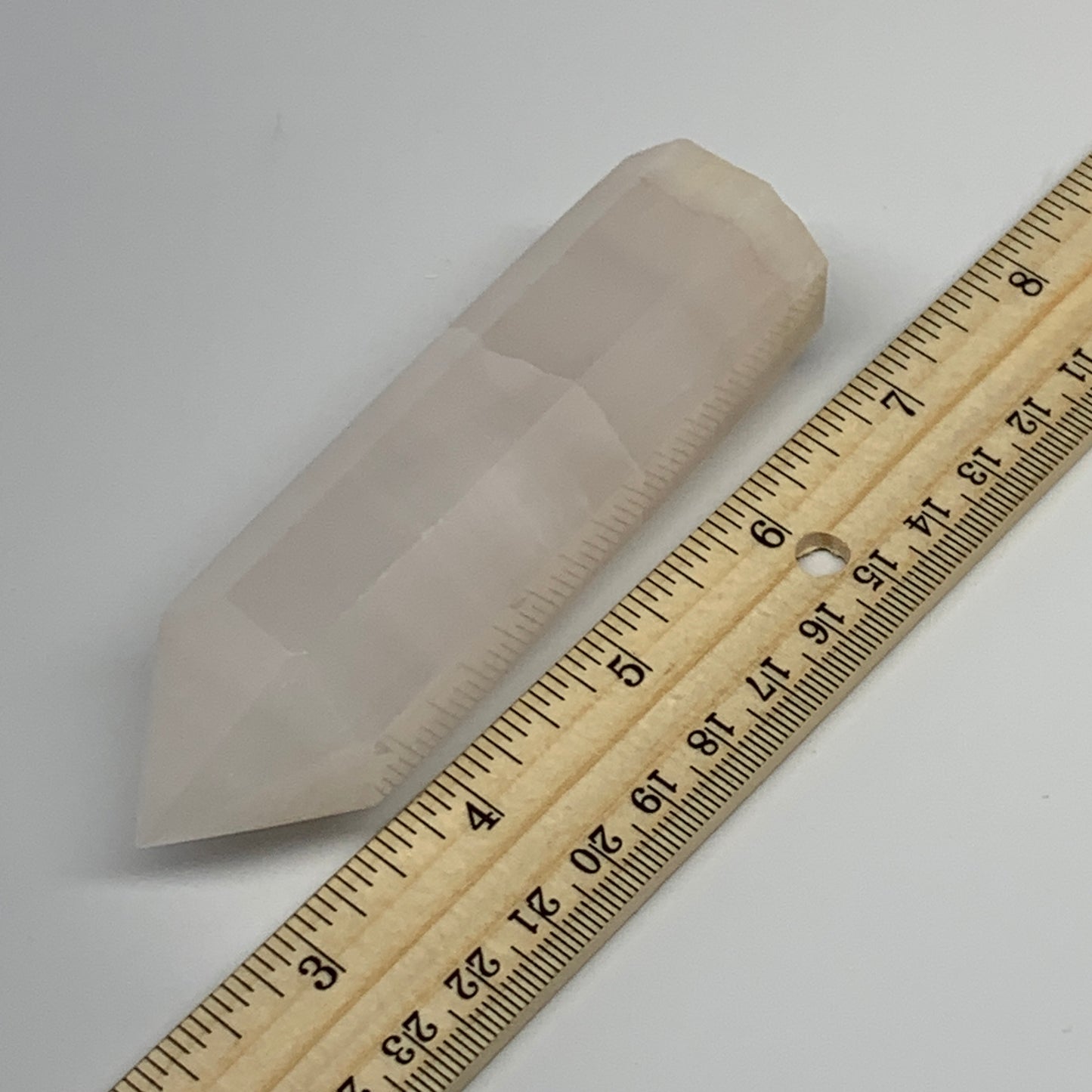 182.4g, 4.2"x1.2"  Pink Calcite Point Tower Obelisk Crystal, B23250
