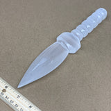 275g,10"x1.8"x1"Natural Selenite Crystal Knife (Satin Spar) @Morocco,B24022