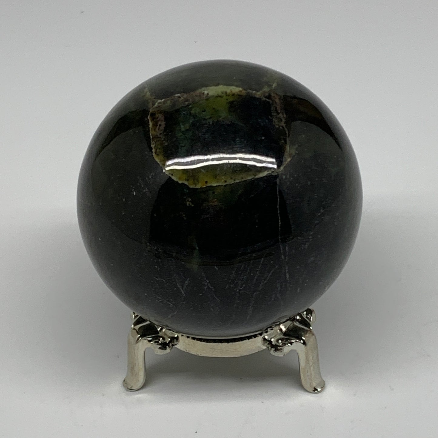 1.12 lbs, 2.8"(71mm) Nephrite Jade Sphere Gemstone,Healing Crystal,B26076