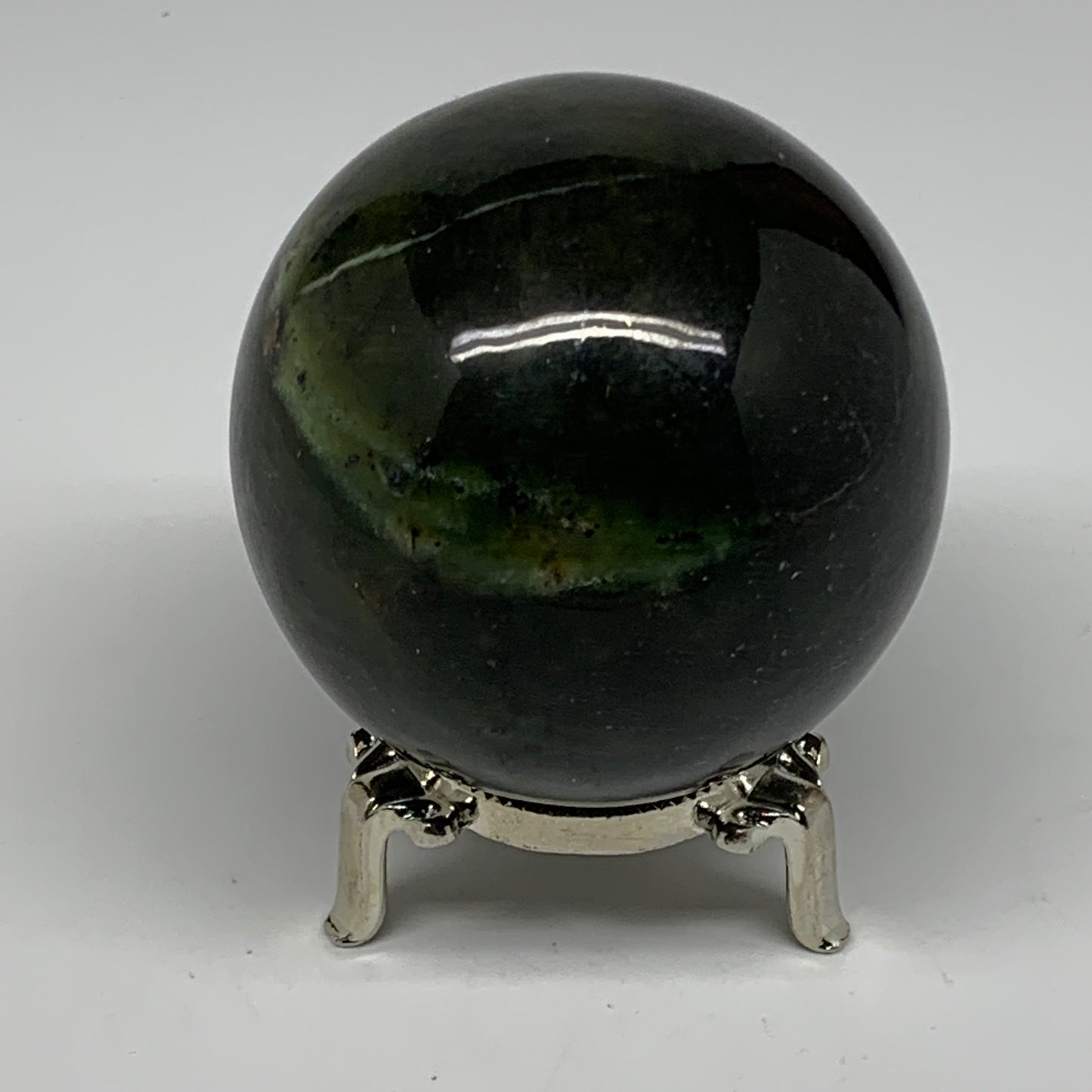 1.12 lbs, 2.8"(71mm) Nephrite Jade Sphere Gemstone,Healing Crystal,B26076
