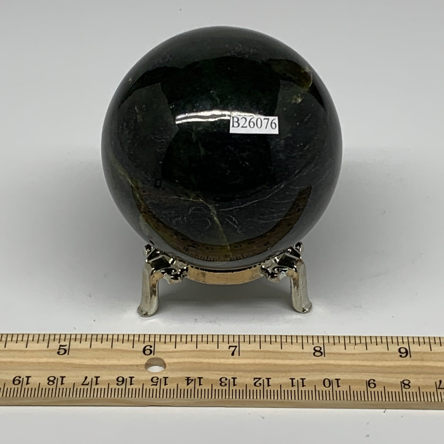1.12 lbs, 2.8"(71mm) Nephrite Jade Sphere Gemstone,Healing Crystal,B26076