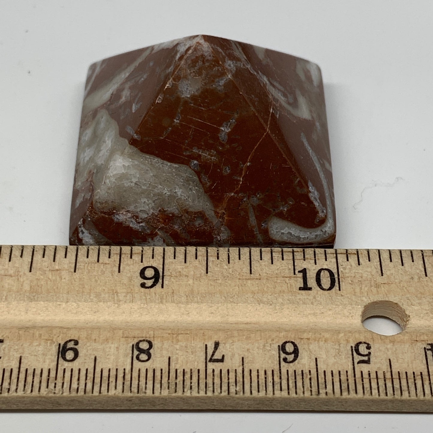 55.1g,1.1"x1.6" Natural Untreated Red Shell Fossils Pyramid Reiki Energy, F1236