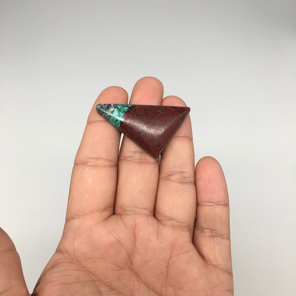 11.1g, 1.7"x 1.1" Sonora Sunset Chrysocolla Cuprite Cabochon from Mexico,SC238 - watangem.com