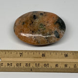 90.6g, 2.4"x1.8"x0.9", Orange Calcite Palm-Stone Crystal Polished Reiki, B16077