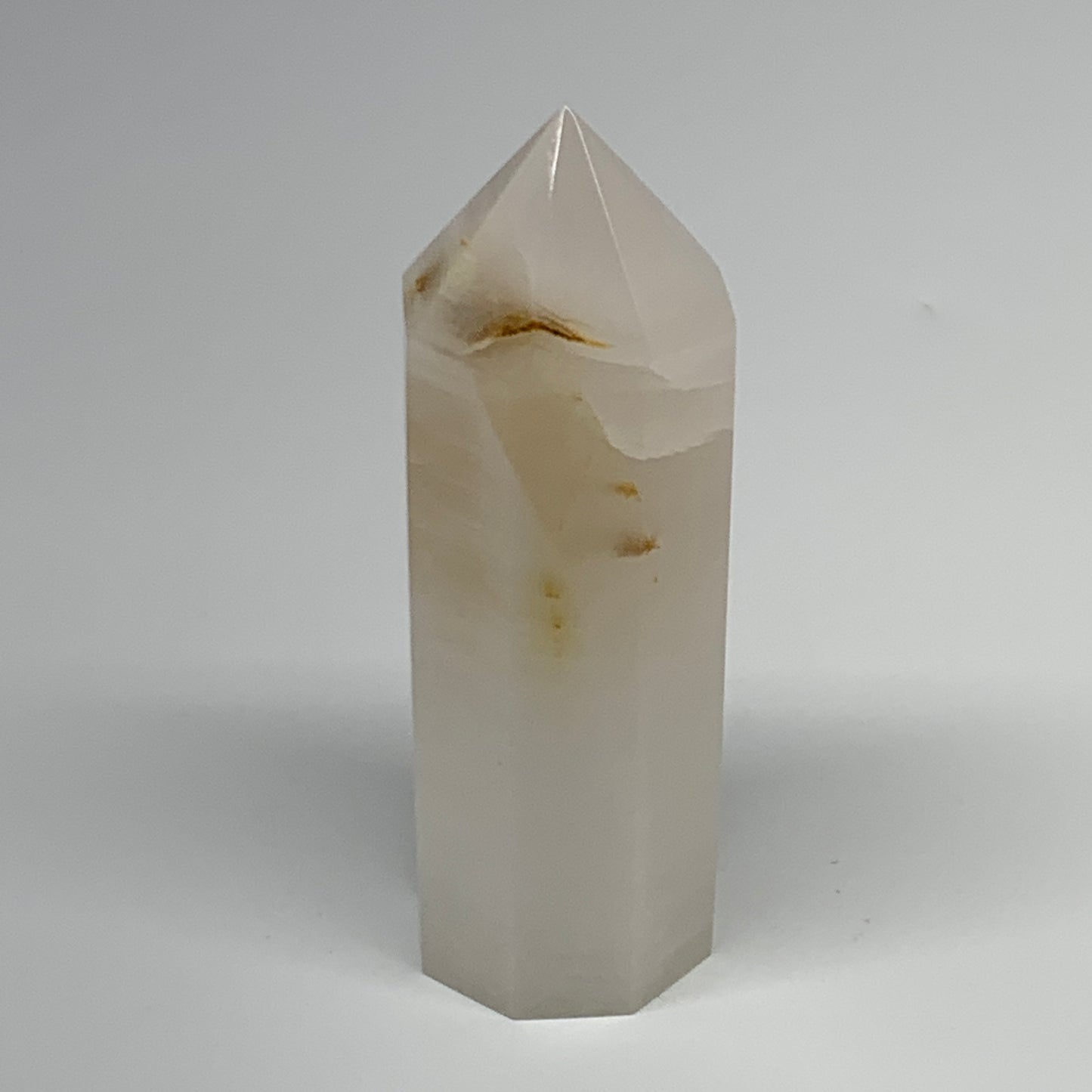 220.9g, 4"x1.3"  Pink Calcite Point Tower Obelisk Crystal, B23252