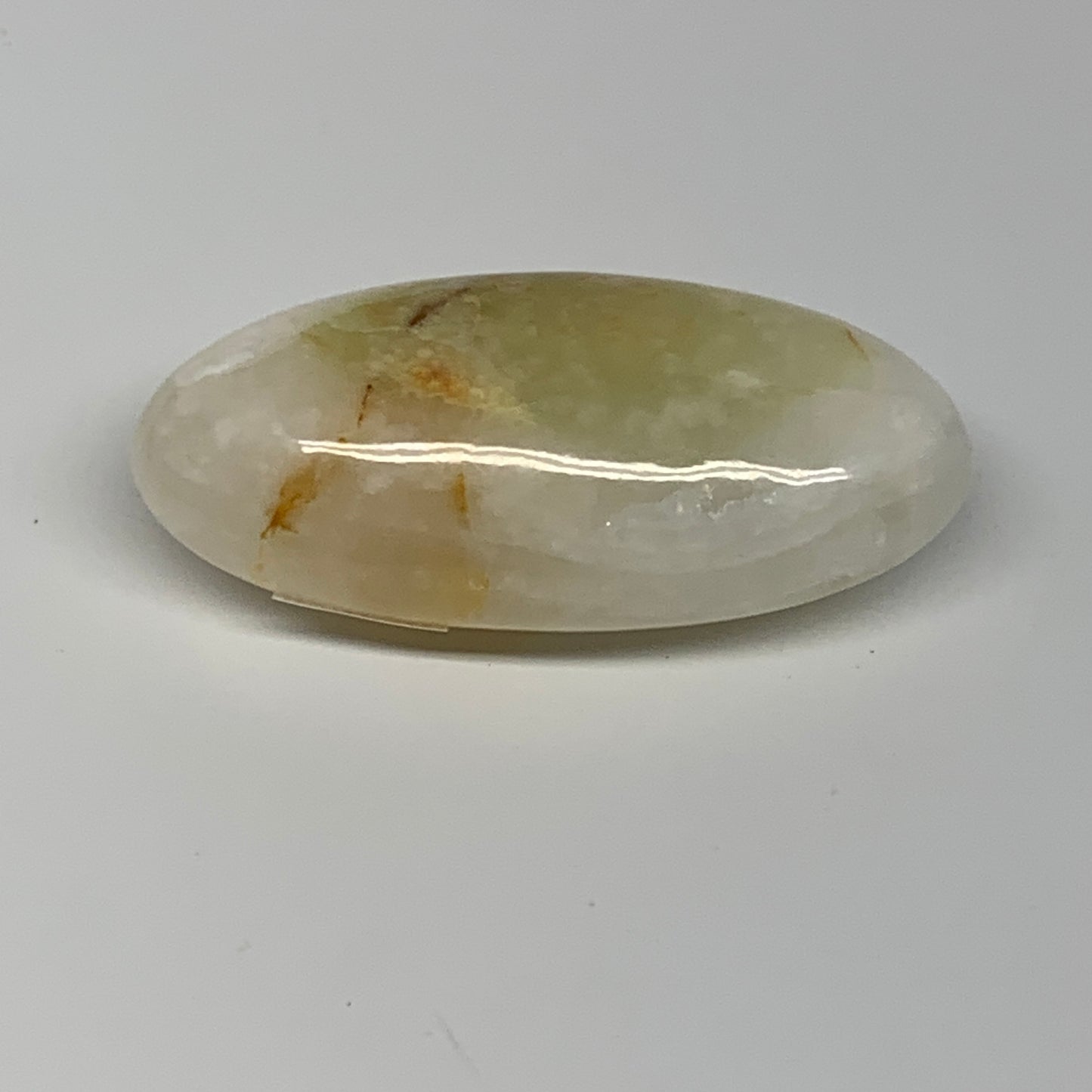 107.9g, 3"x1.4"x1" Natural Onyx Palm-Stone Reiki @Afghanistan, B24650