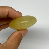 107g, 2.7"x1.8"x0.8", Lemon Calcite Palm-Stone Crystal Polished @Pakistan,B26438