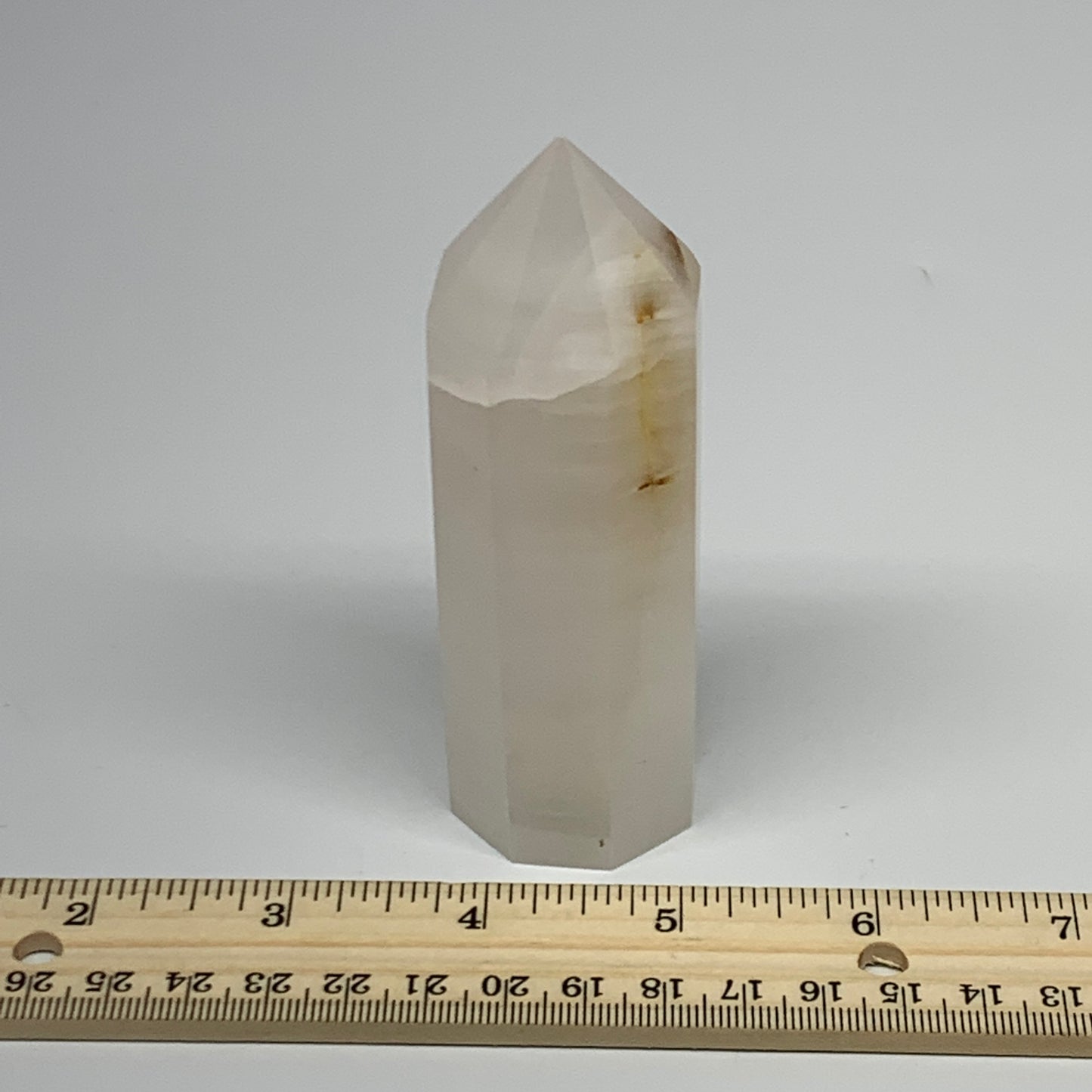 220.9g, 4"x1.3"  Pink Calcite Point Tower Obelisk Crystal, B23252