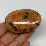 88.5g, 2.5"x1.6"x0.9", Orange Calcite Palm-Stone Crystal Polished Reiki, B16078