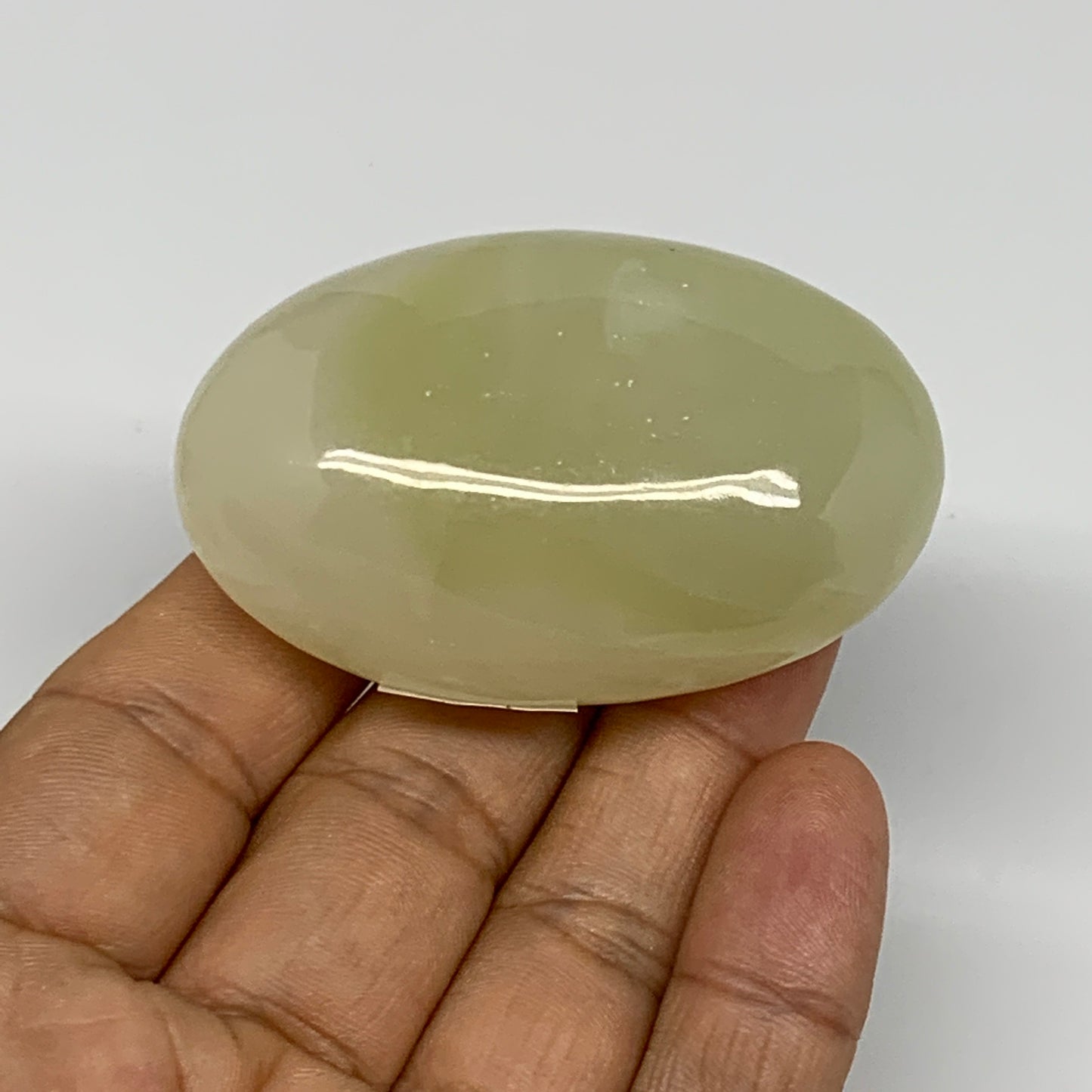 83.9g, 2.3"x1.5"x1" Natural Onyx Palm-Stone Reiki @Afghanistan, B24651
