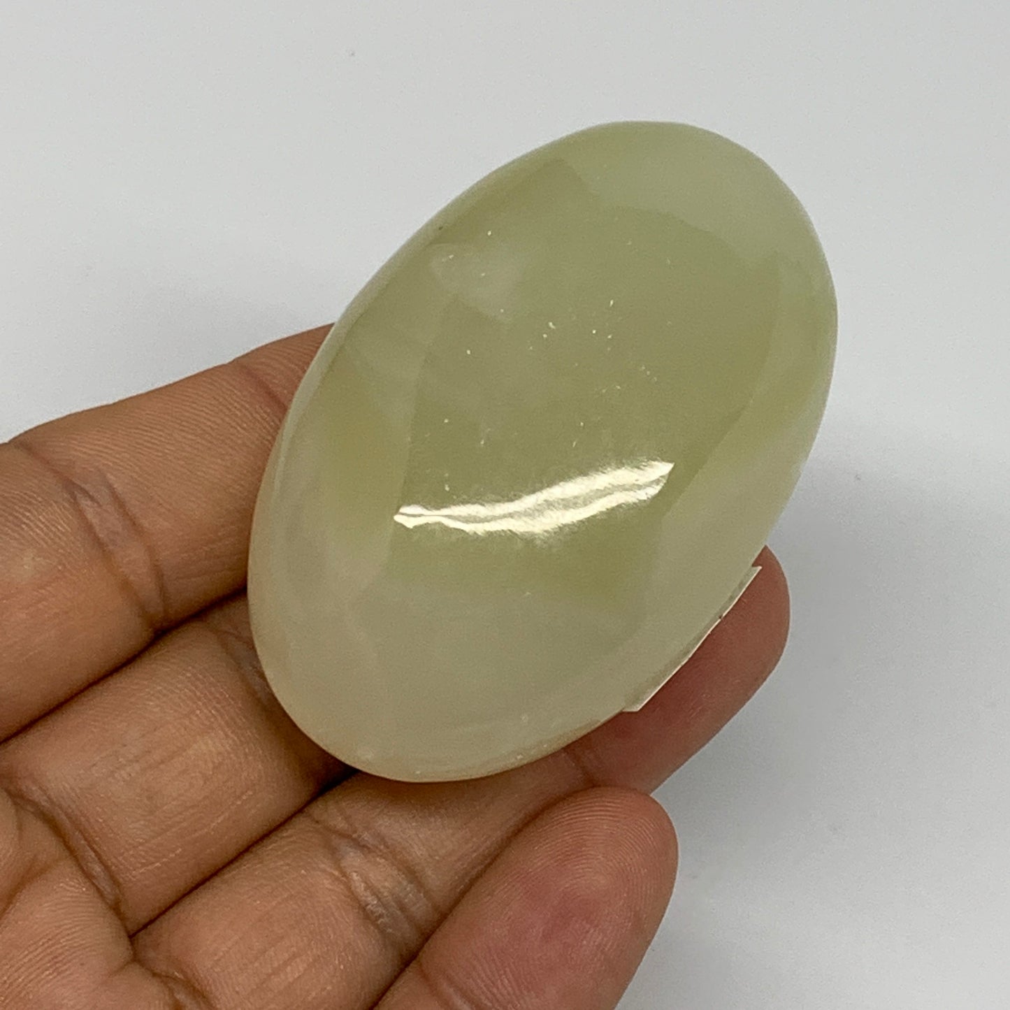 83.9g, 2.3"x1.5"x1" Natural Onyx Palm-Stone Reiki @Afghanistan, B24651
