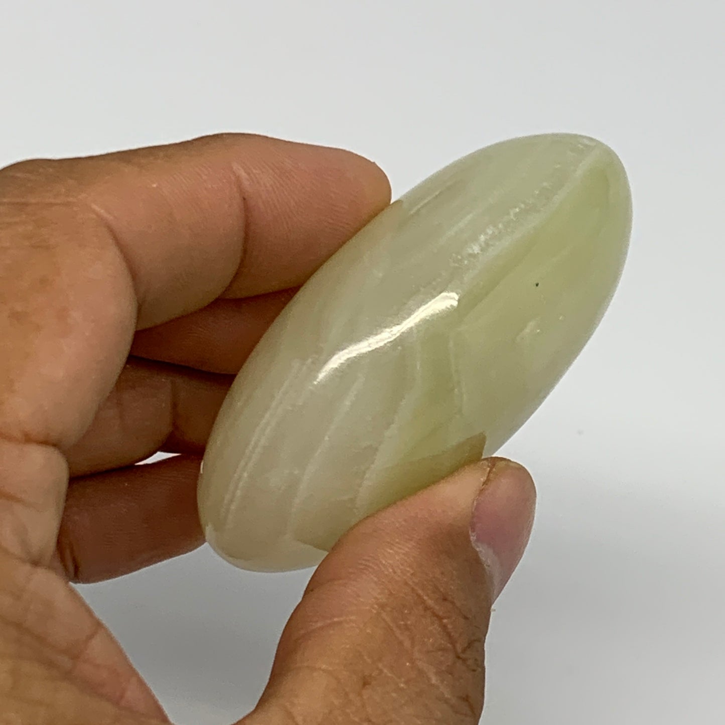 83.9g, 2.3"x1.5"x1" Natural Onyx Palm-Stone Reiki @Afghanistan, B24651