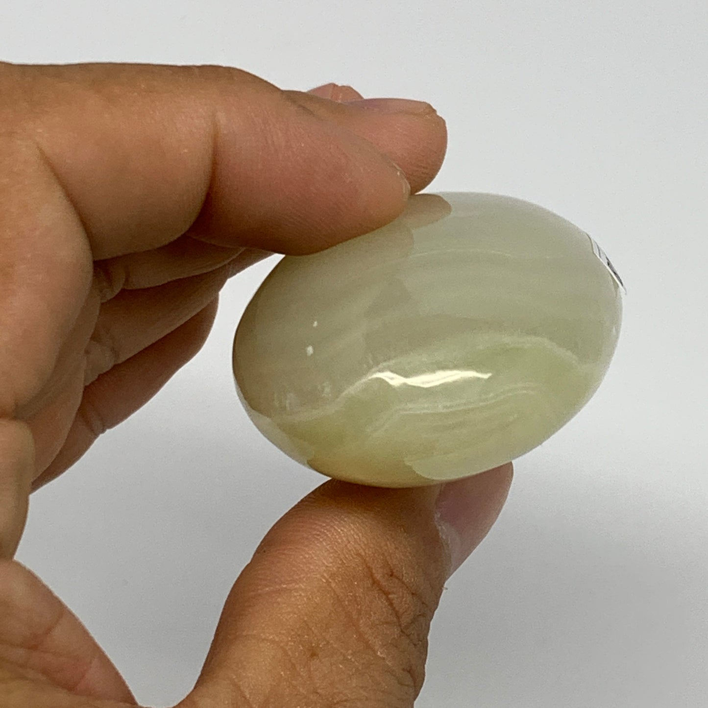 83.9g, 2.3"x1.5"x1" Natural Onyx Palm-Stone Reiki @Afghanistan, B24651