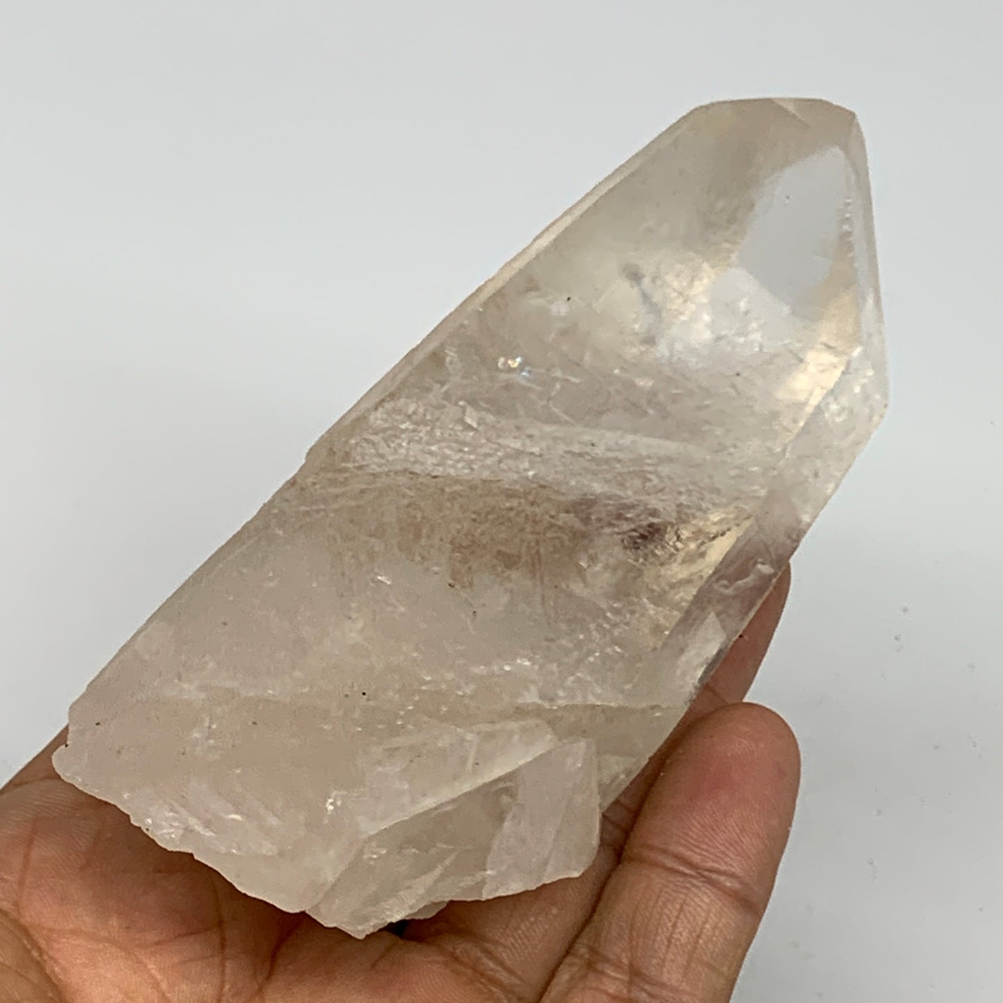 197g, 4.3"x1.8"x1.3", Lemurian Quartz Crystal Mineral Specimens @Brazil, B19204