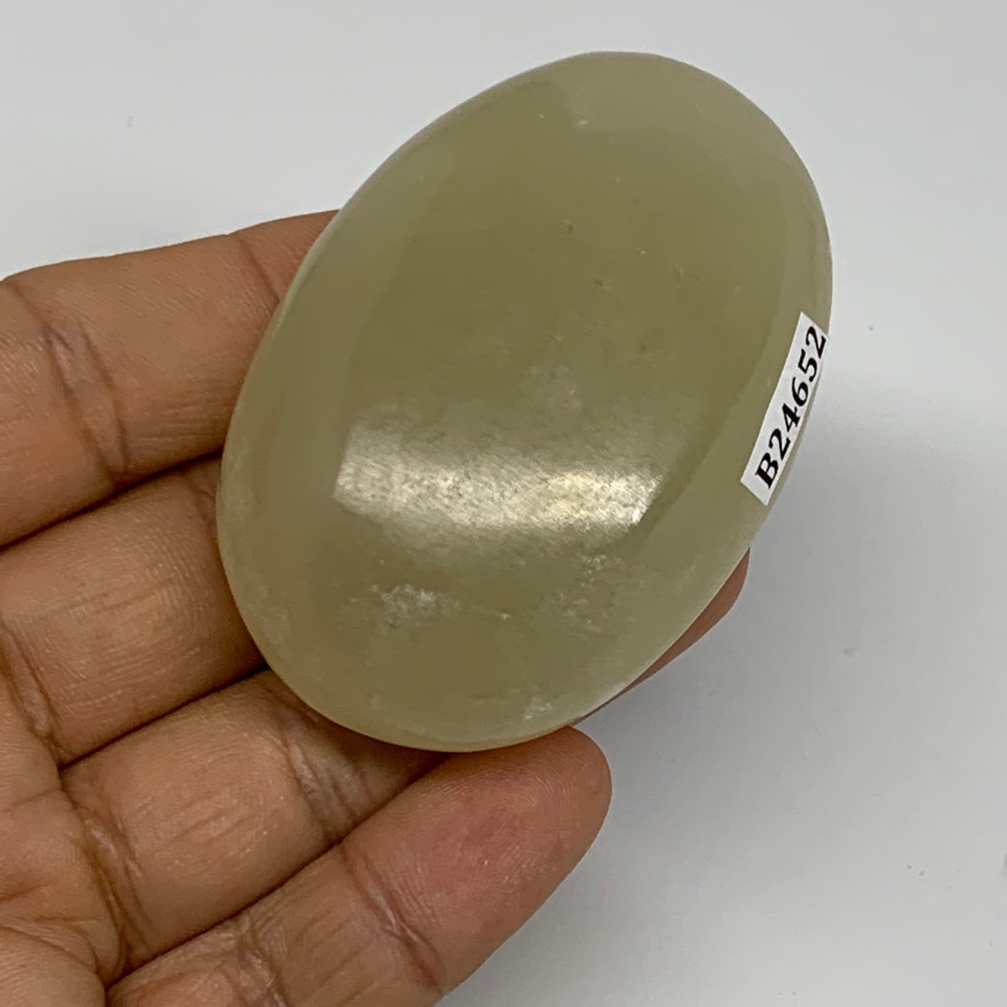 96.1g, 2.4"x1.7"x0.9" Natural Onyx Palm-Stone Reiki @Afghanistan, B24652