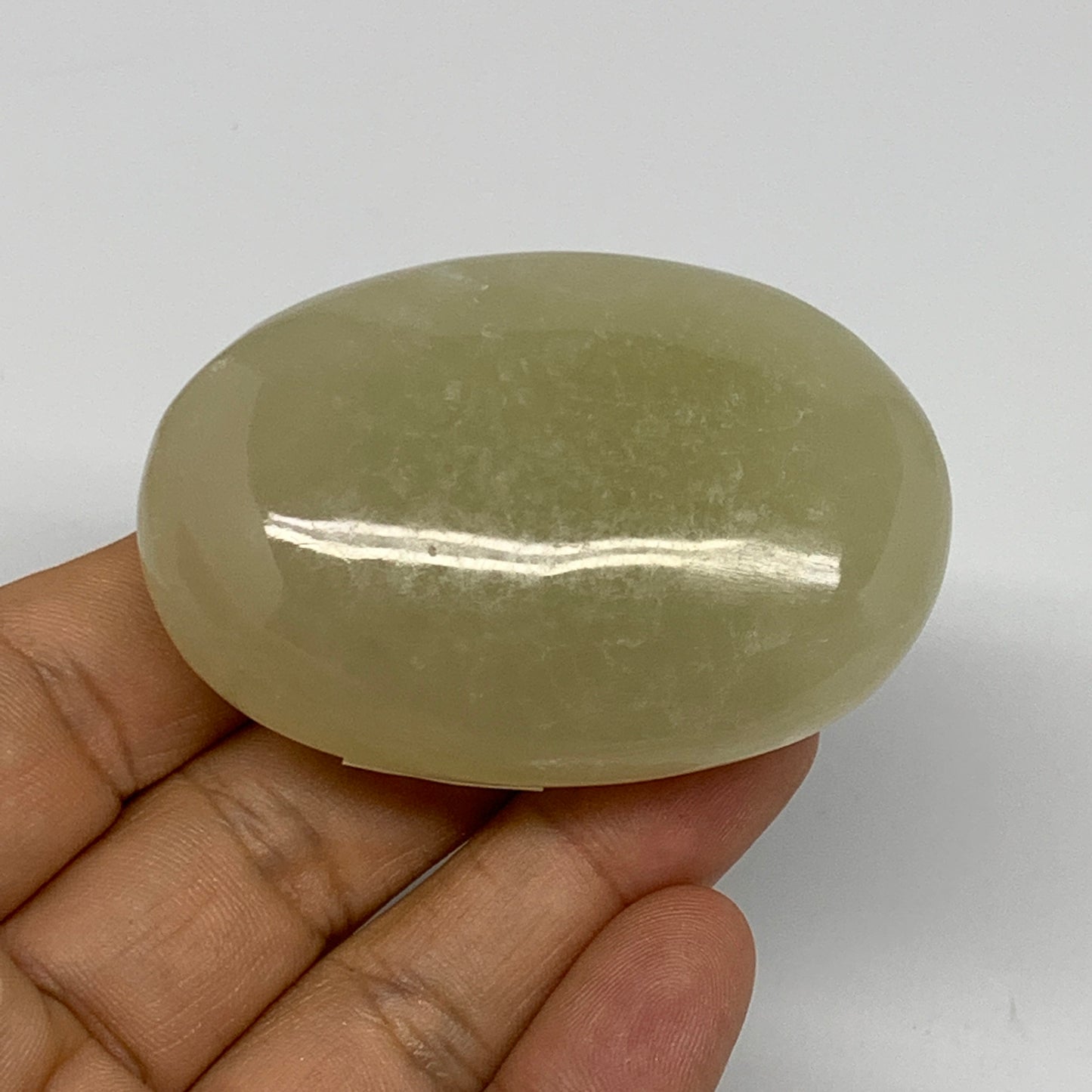 96.1g, 2.4"x1.7"x0.9" Natural Onyx Palm-Stone Reiki @Afghanistan, B24652