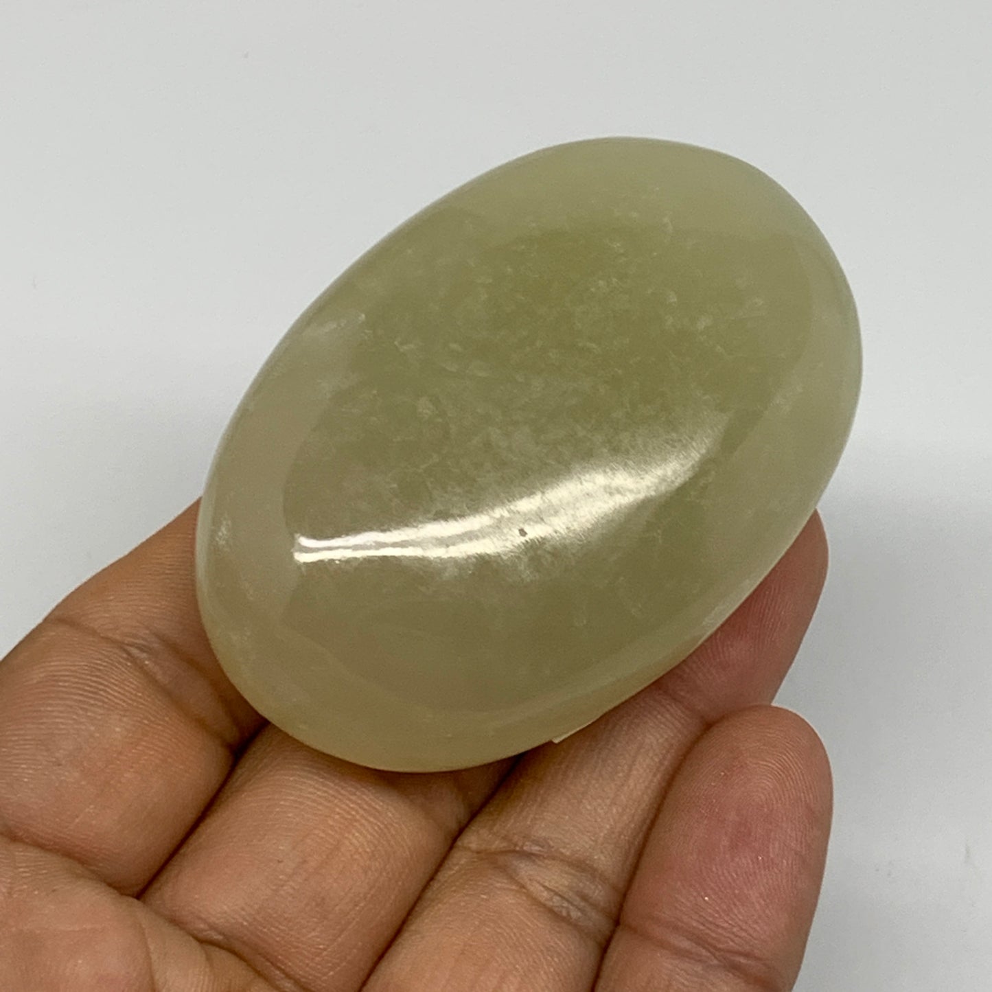 96.1g, 2.4"x1.7"x0.9" Natural Onyx Palm-Stone Reiki @Afghanistan, B24652