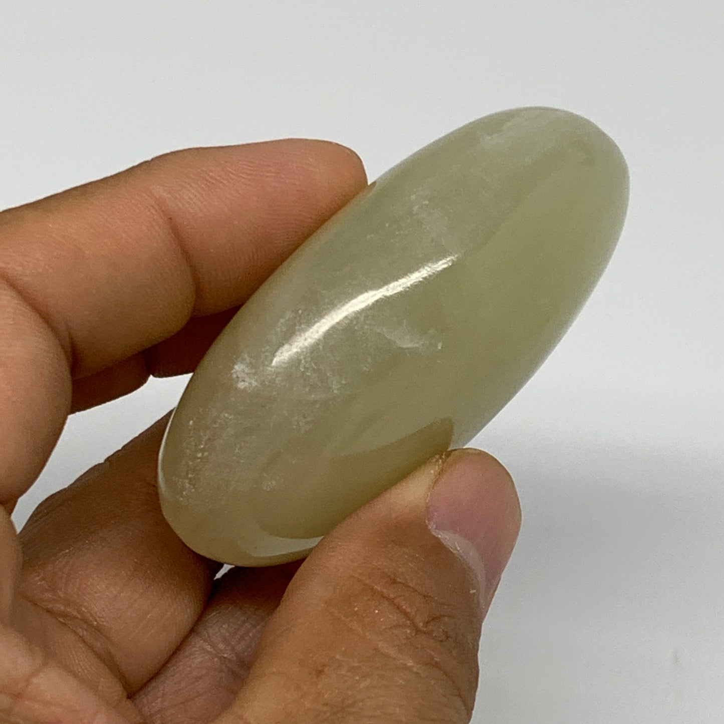 96.1g, 2.4"x1.7"x0.9" Natural Onyx Palm-Stone Reiki @Afghanistan, B24652