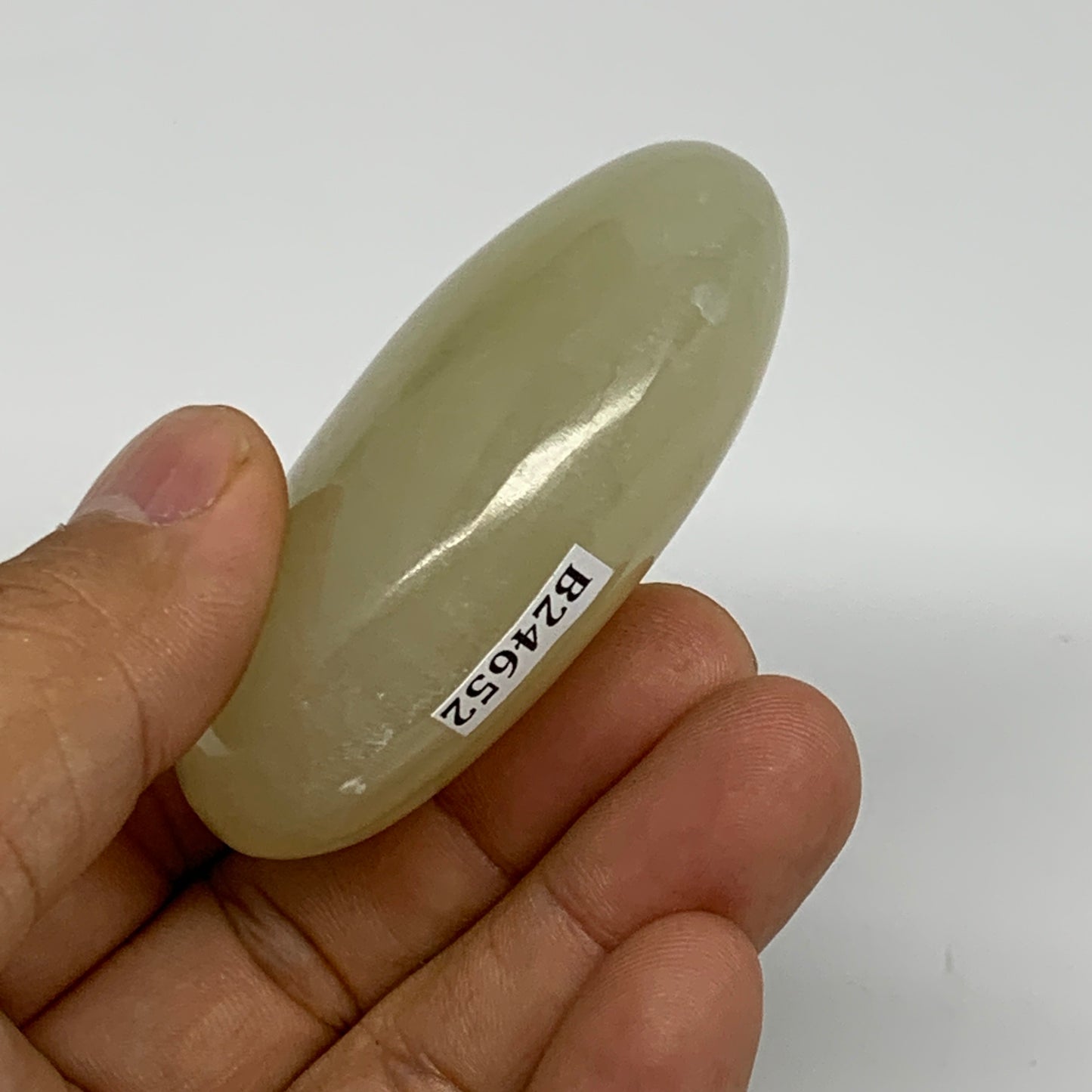 96.1g, 2.4"x1.7"x0.9" Natural Onyx Palm-Stone Reiki @Afghanistan, B24652