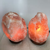 2x Himalaya Natural Handcraft Rough Raw Crystal Salt Lamp, 7.5"-7.75" Tall,XL157 - watangem.com