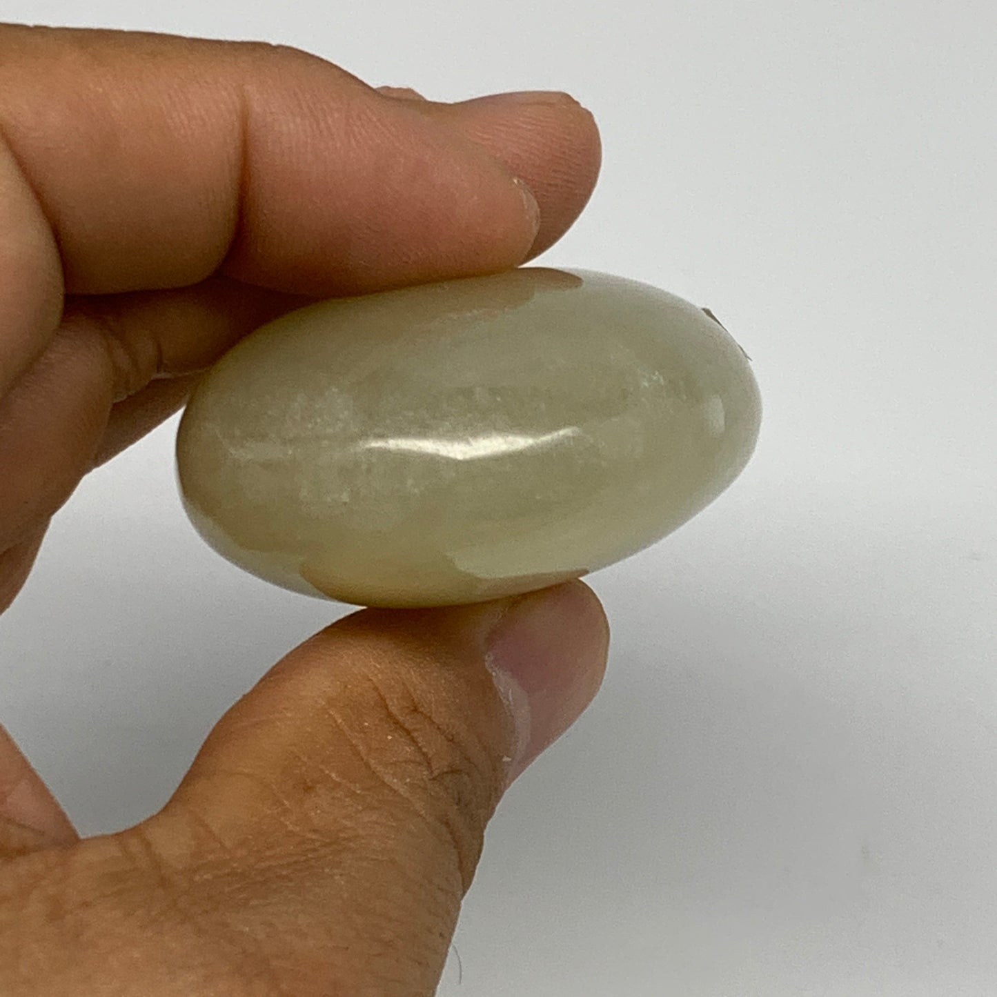 96.1g, 2.4"x1.7"x0.9" Natural Onyx Palm-Stone Reiki @Afghanistan, B24652