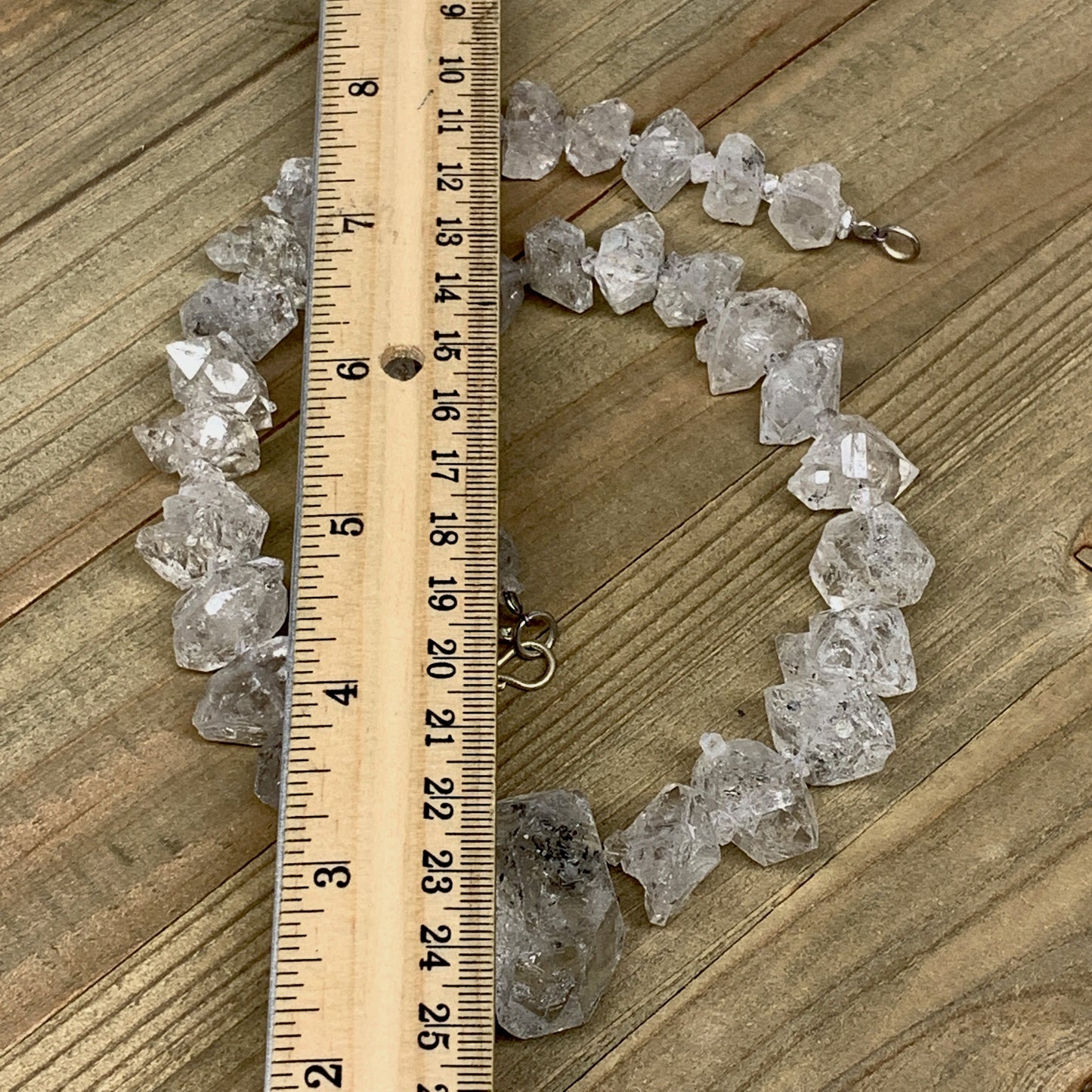 13-33mm, 35 Bds, 106.8g, Natural Terminated Diamond Quartz Beads Strand 16",DQ67