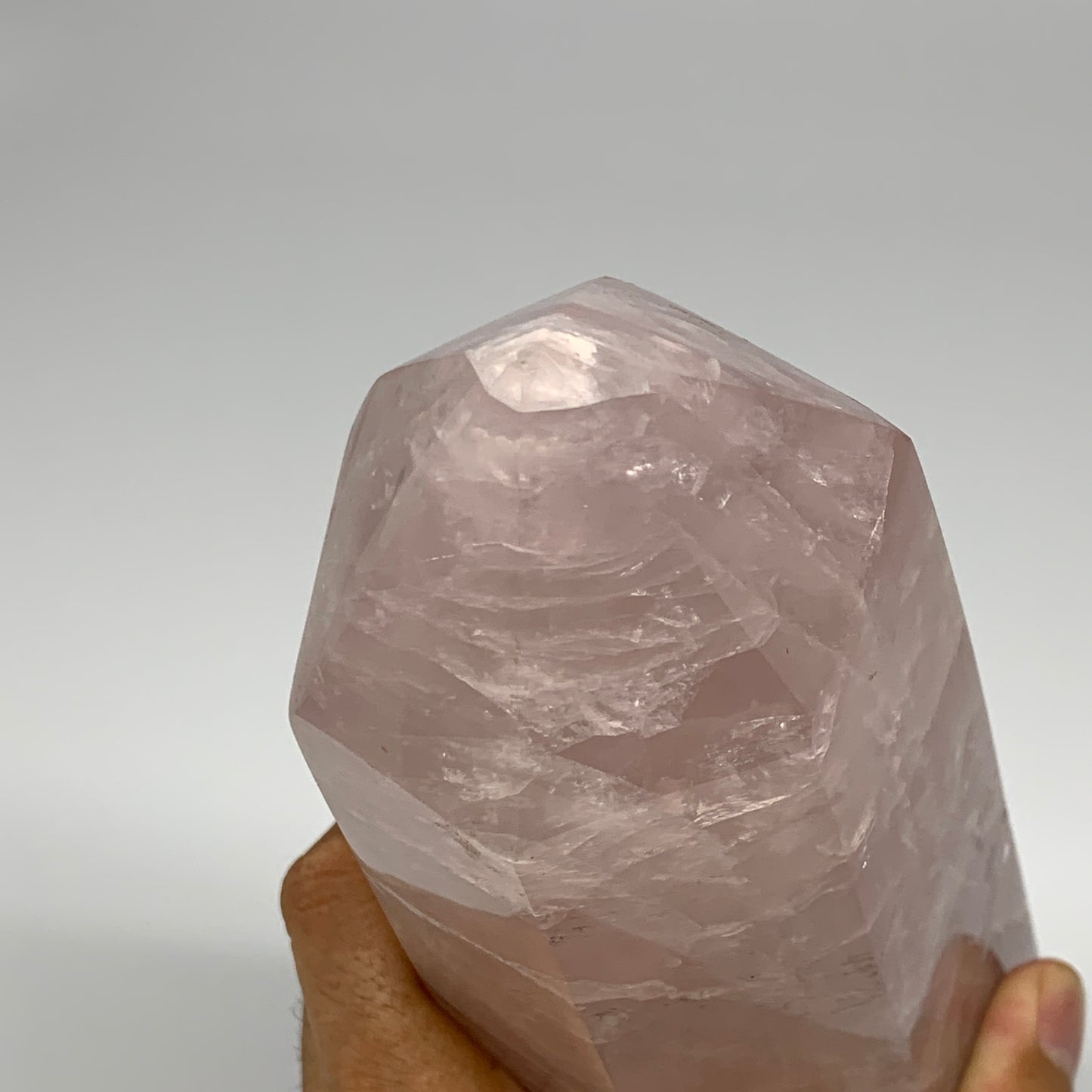 2480g,10.7"x3.1"x3.1" Rose Quartz Tower Obelisk Point Crystal @Madagascar,B18408